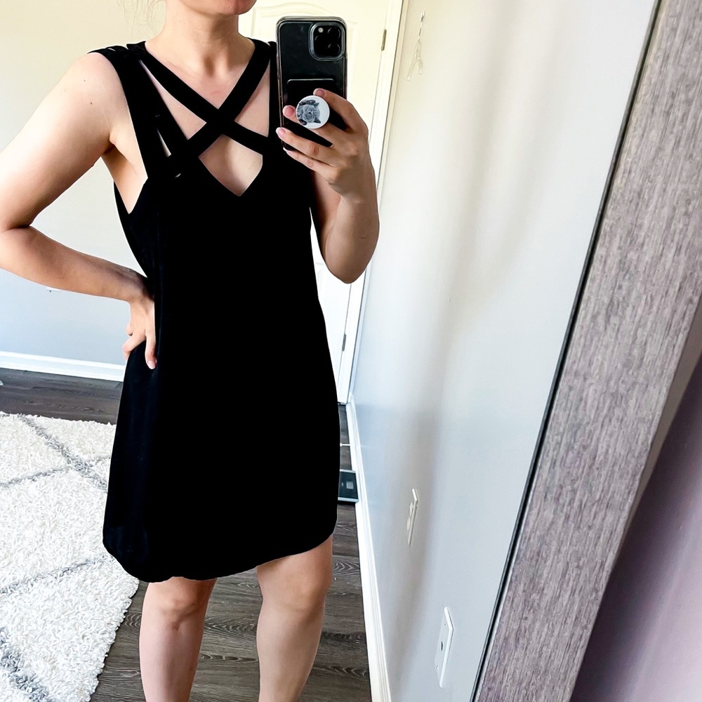 Strappy black dress